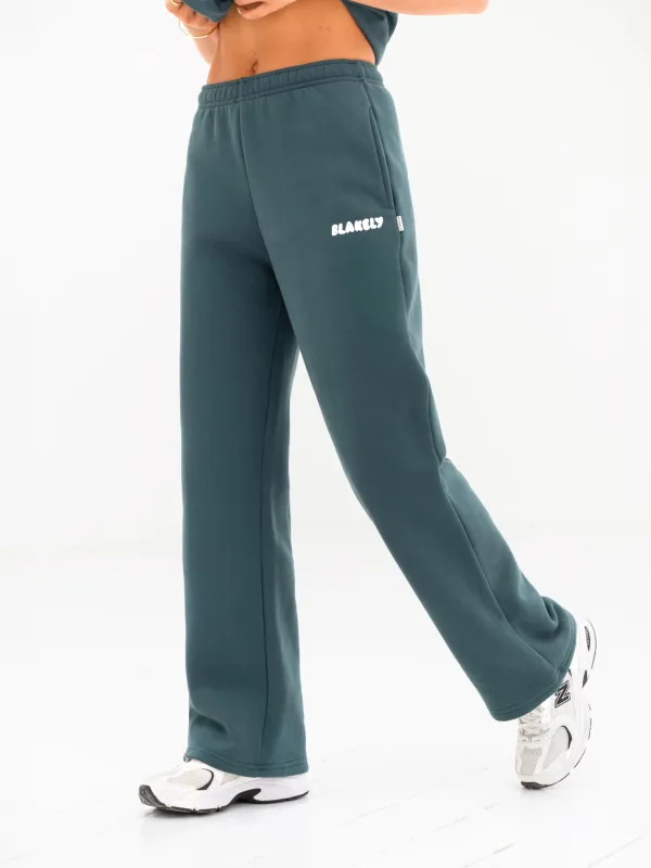 Cloud Print Wide Leg Sweatpants - Teal Green sold by Blakely