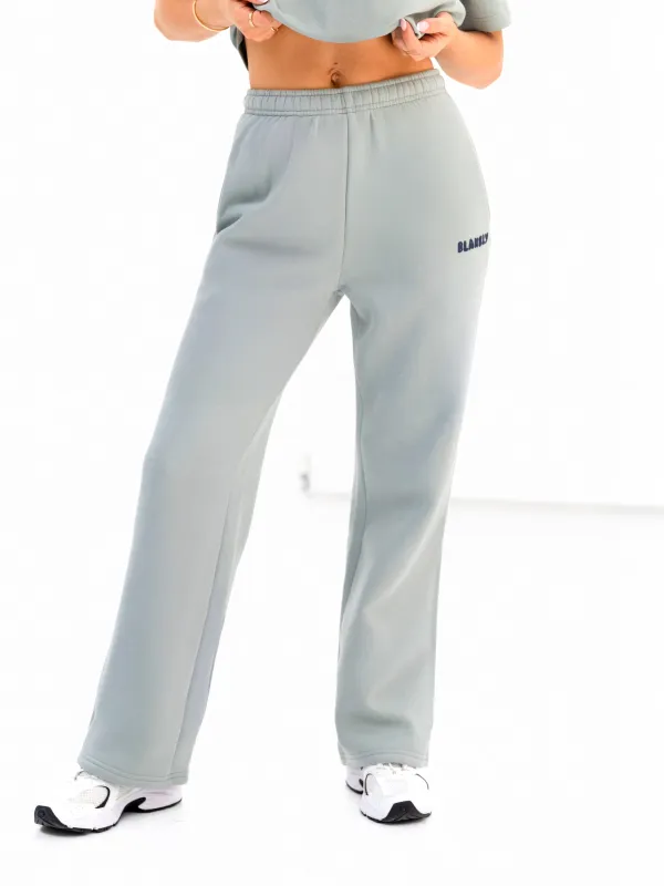 Cloud Print Wide Leg Sweatpants - Mineral Blue sold by Blakely