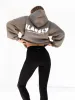Cloud Print Oversized Hoodie - Safari Green sold by Blakely