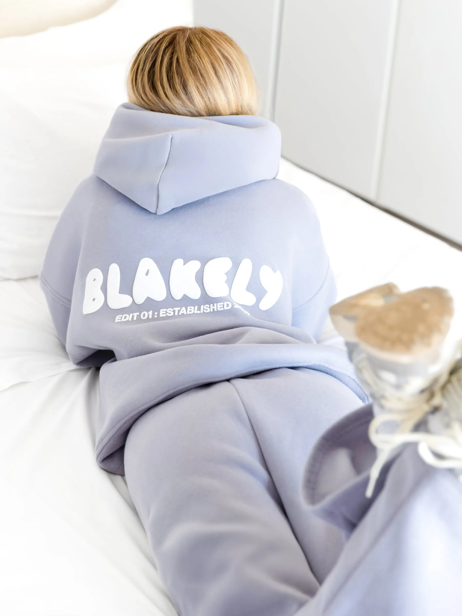 Cloud Print Oversized Hoodie - Pale Lilac sold by Blakely product image thumbnail 5