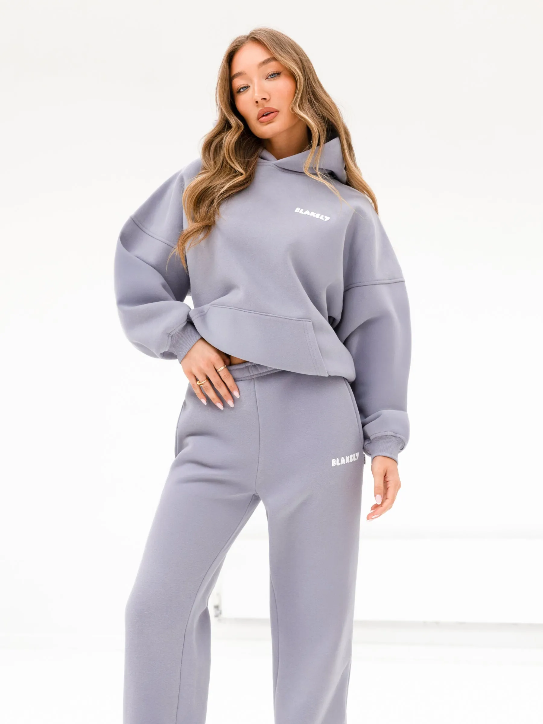 Cloud Print Oversized Hoodie - Pale Lilac sold by Blakely product image thumbnail 4