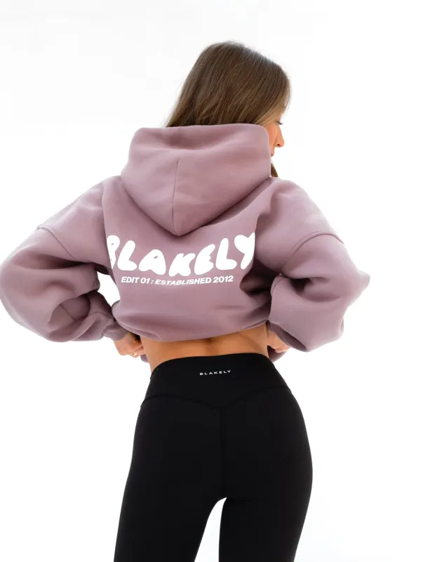 Cloud Print Oversized Hoodie - Dusty Pink sold by Blakely