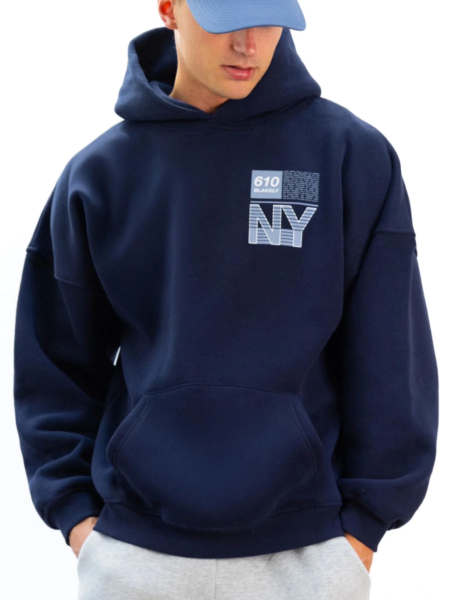 Brooklyn 610 Relaxed Hoodie - Navy sold by Blakely product image thumbnail 5
