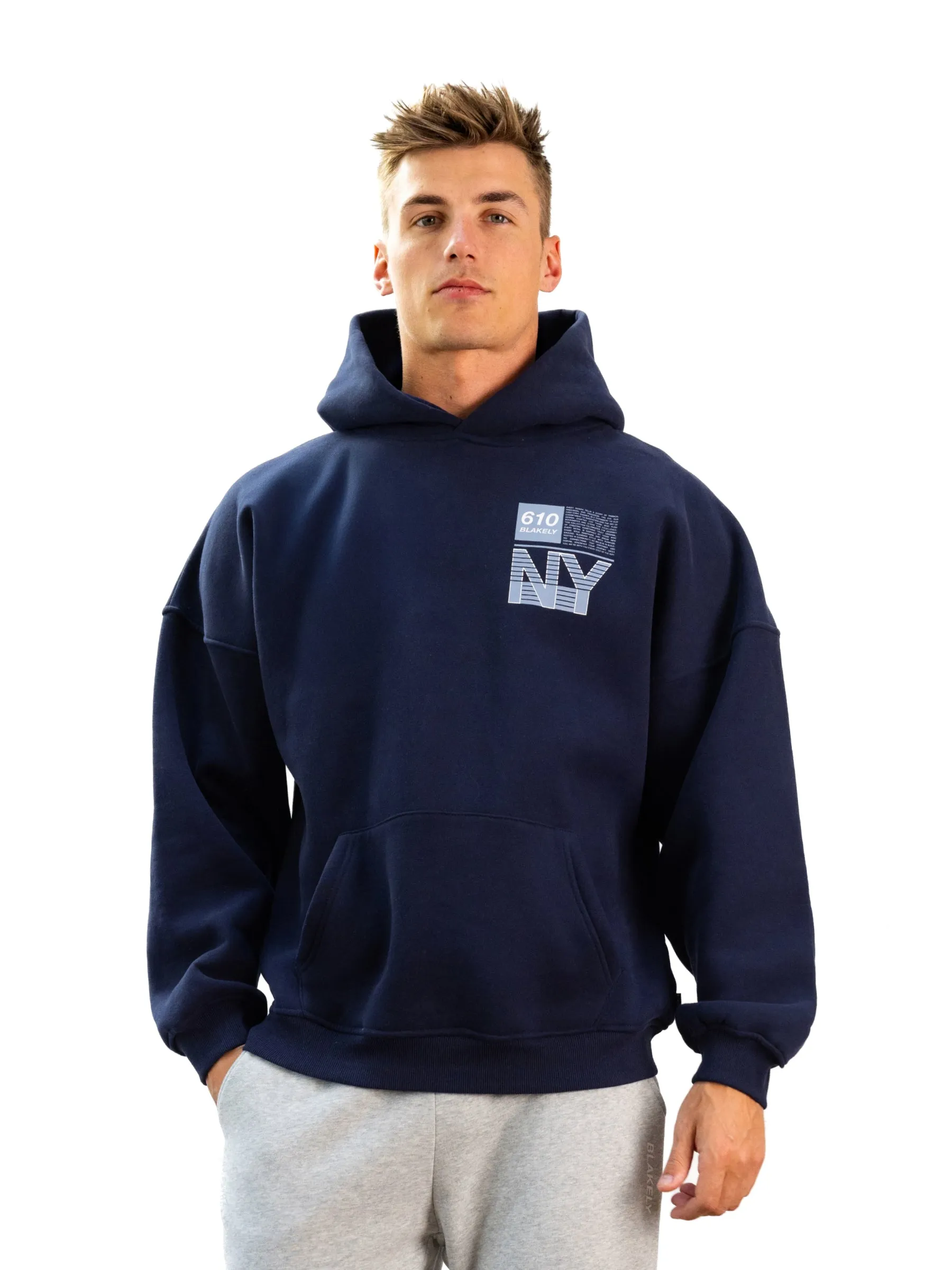 Brooklyn 610 Relaxed Hoodie - Navy sold by Blakely
