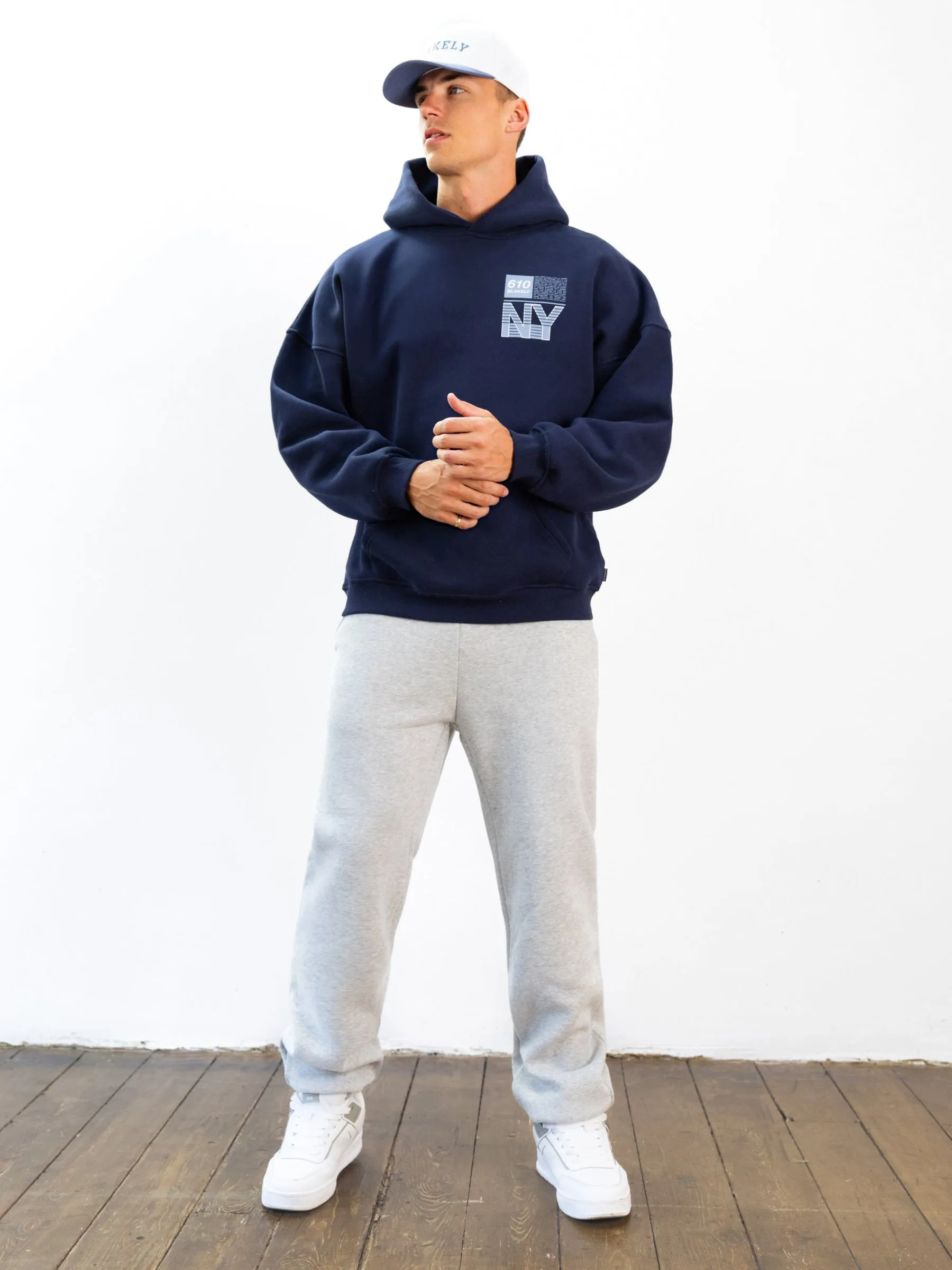 Brooklyn 610 Relaxed Hoodie - Navy sold by Blakely product image thumbnail 3