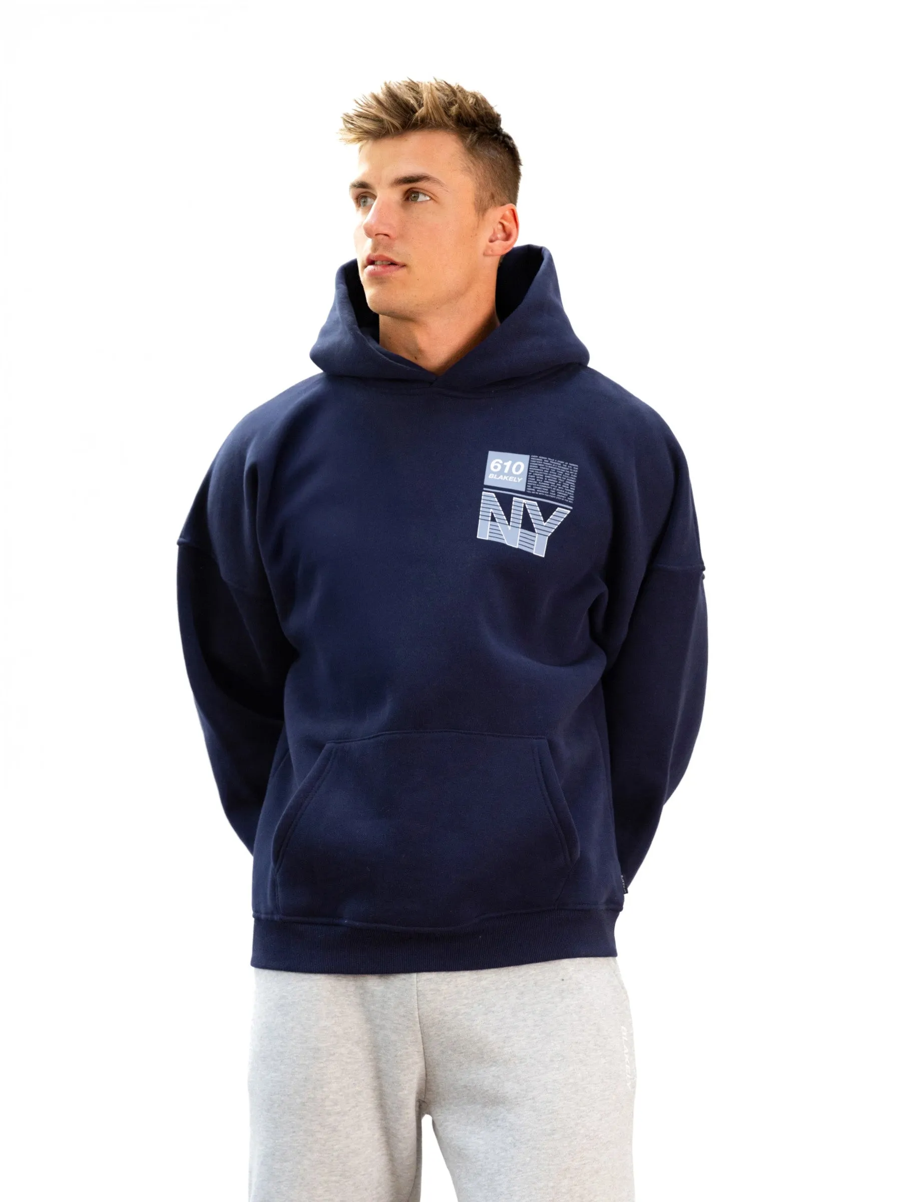 Brooklyn 610 Relaxed Hoodie - Navy sold by Blakely product image thumbnail 2