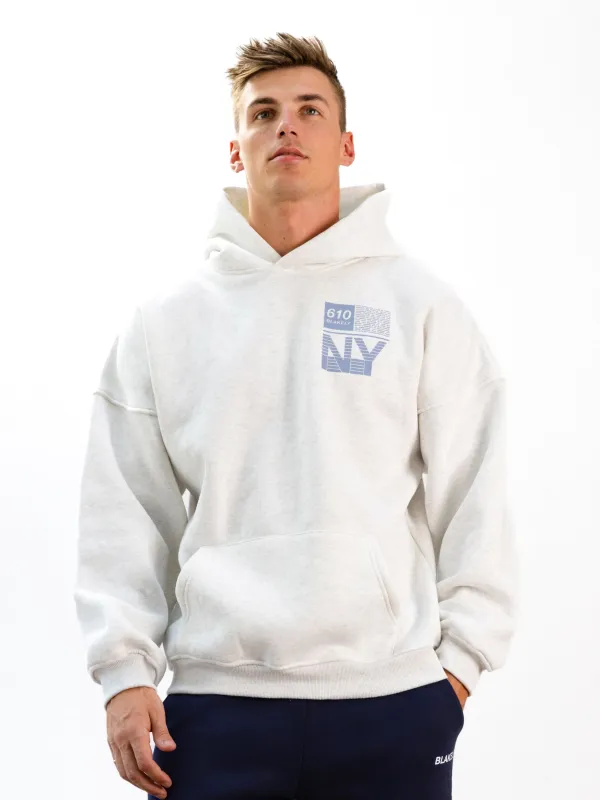 Brooklyn 610 Relaxed Hoodie - Marl White sold by Blakely