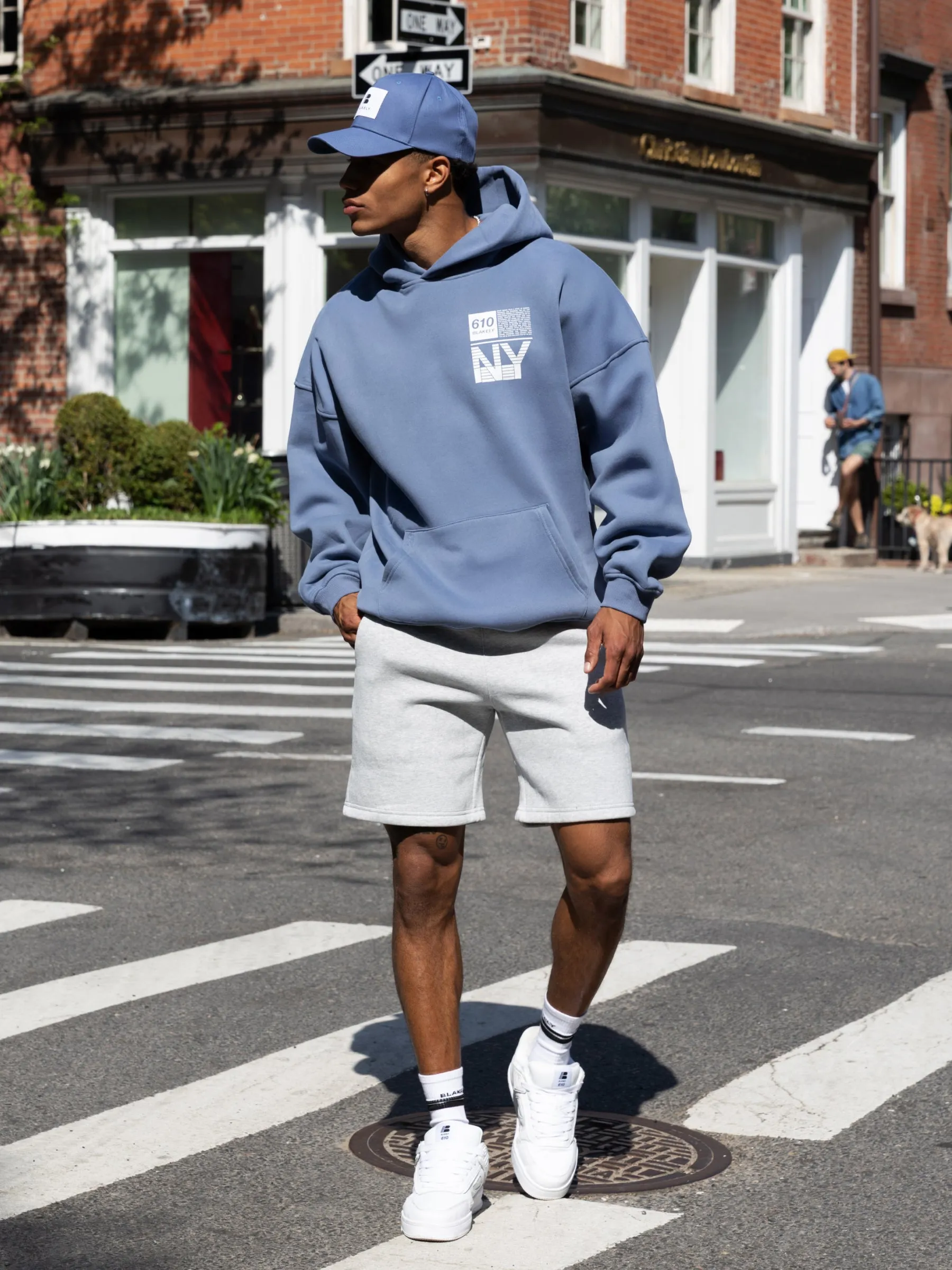 Brooklyn 610 Relaxed Hoodie - Mid Blue sold by Blakely product image thumbnail 3