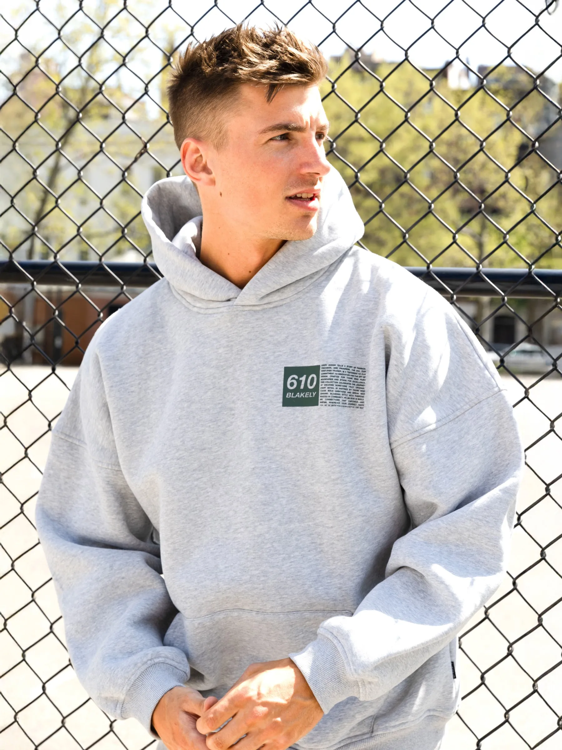 Tribeca 610 Relaxed Hoodie - Marl Grey sold by Blakely product image thumbnail 5