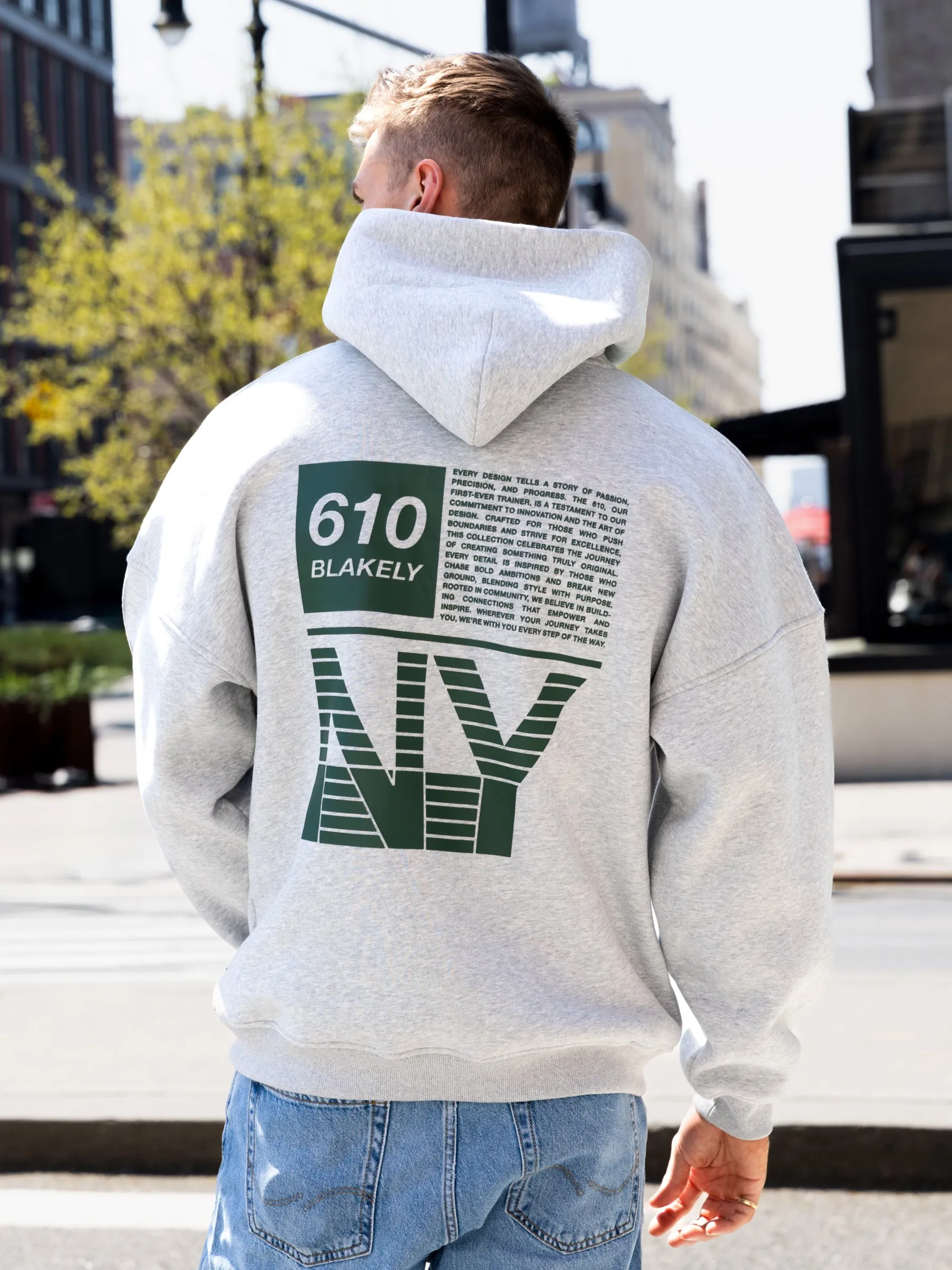 Tribeca 610 Relaxed Hoodie - Marl Grey sold by Blakely