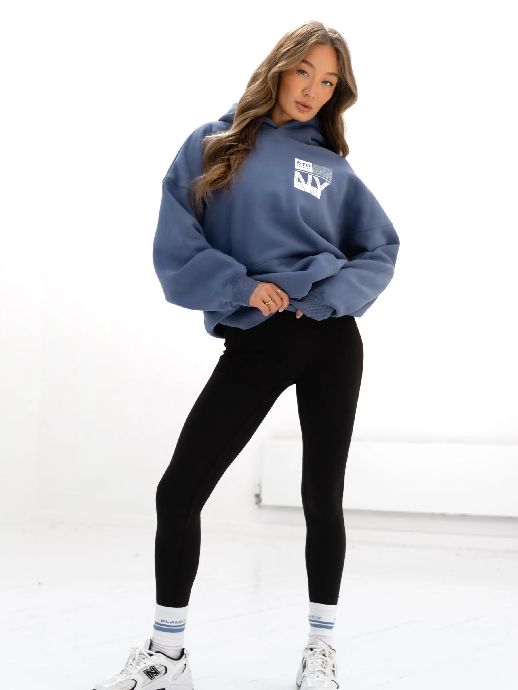 Brooklyn 610 Oversized Hoodie - Mid Blue sold by Blakely product image thumbnail 3