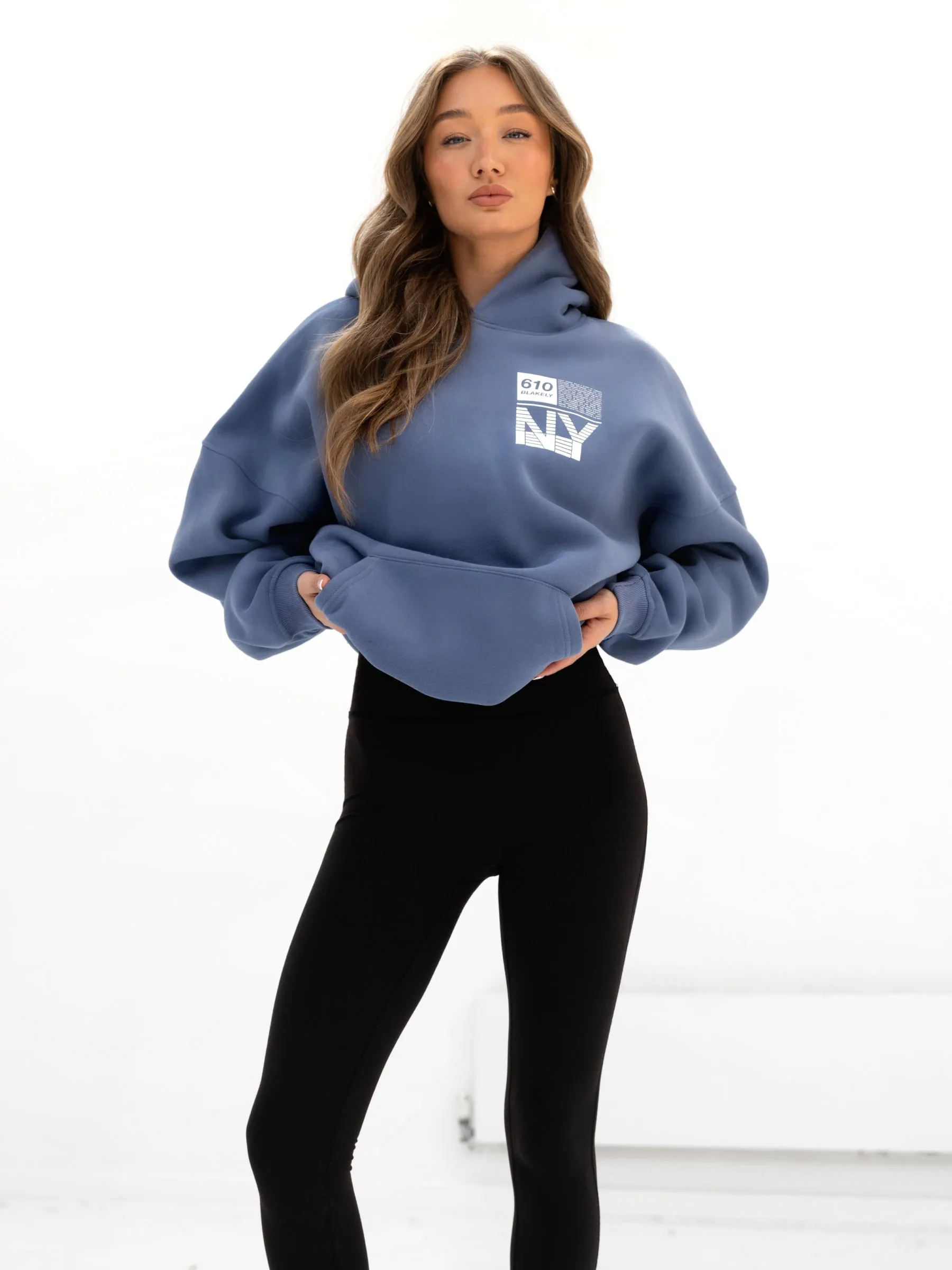 Brooklyn 610 Oversized Hoodie - Mid Blue sold by Blakely product image thumbnail 5