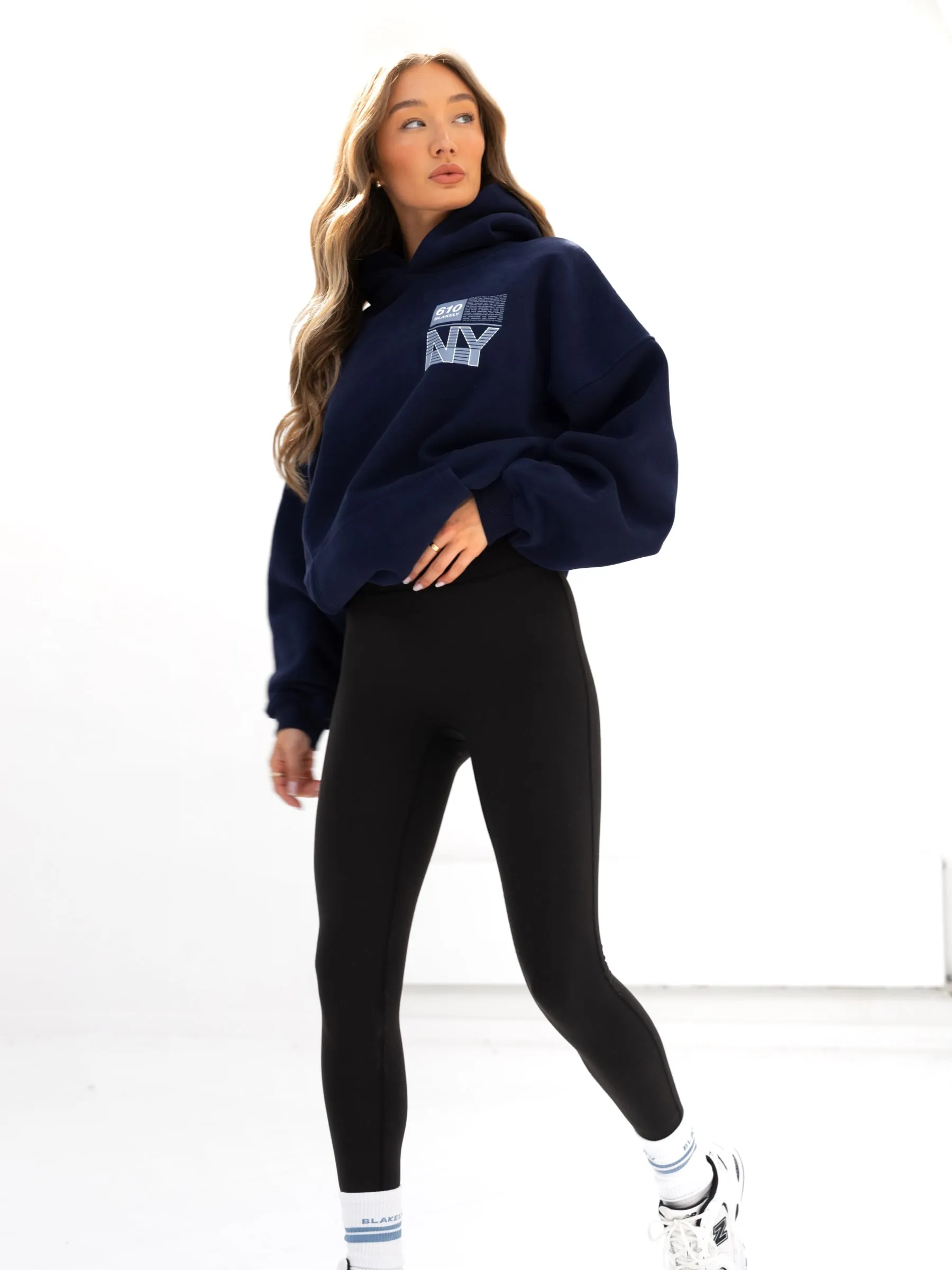 Brooklyn 610 Oversized Hoodie - Navy sold by Blakely product image thumbnail 5