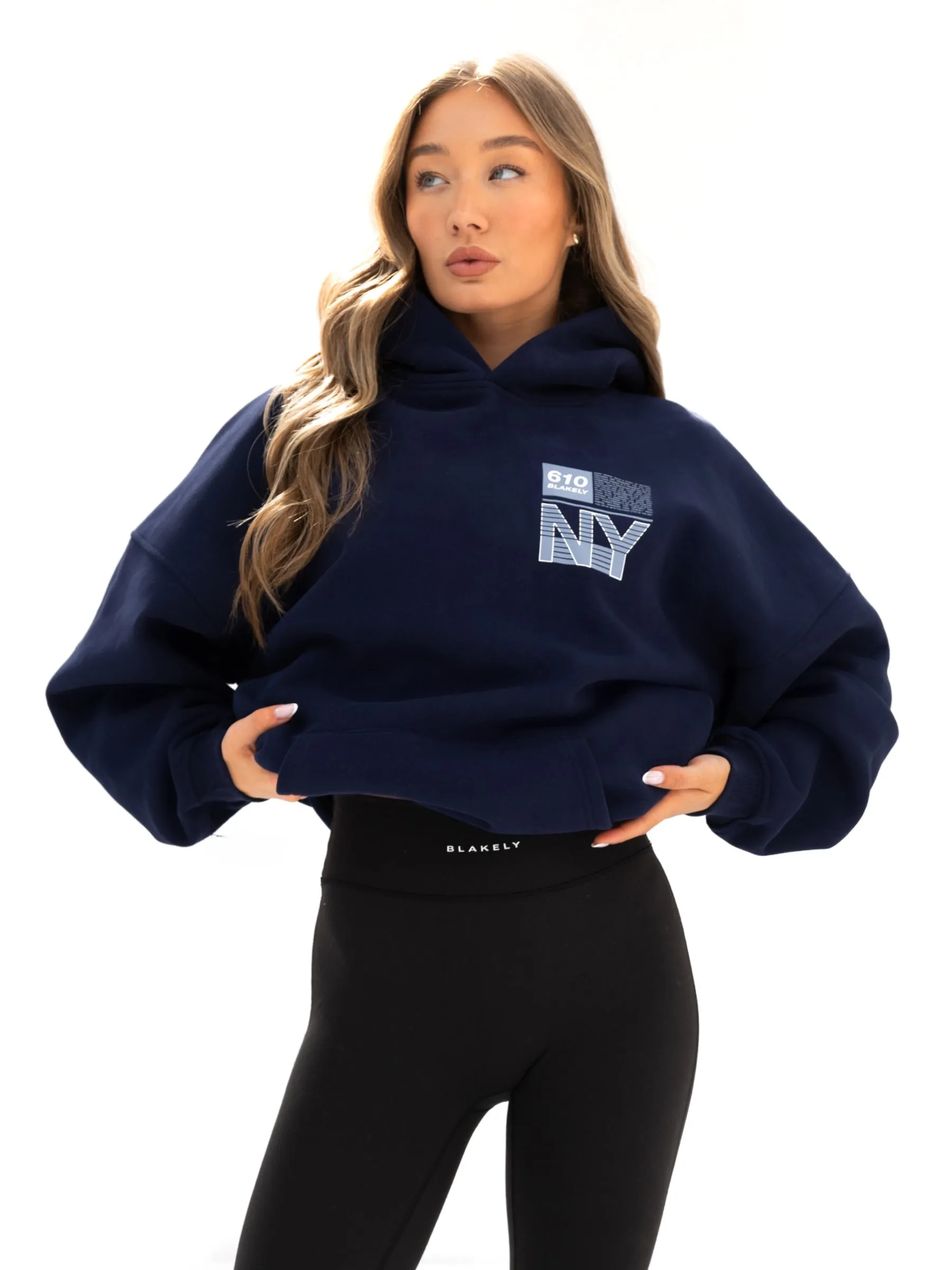 Brooklyn 610 Oversized Hoodie - Navy sold by Blakely product image thumbnail 2