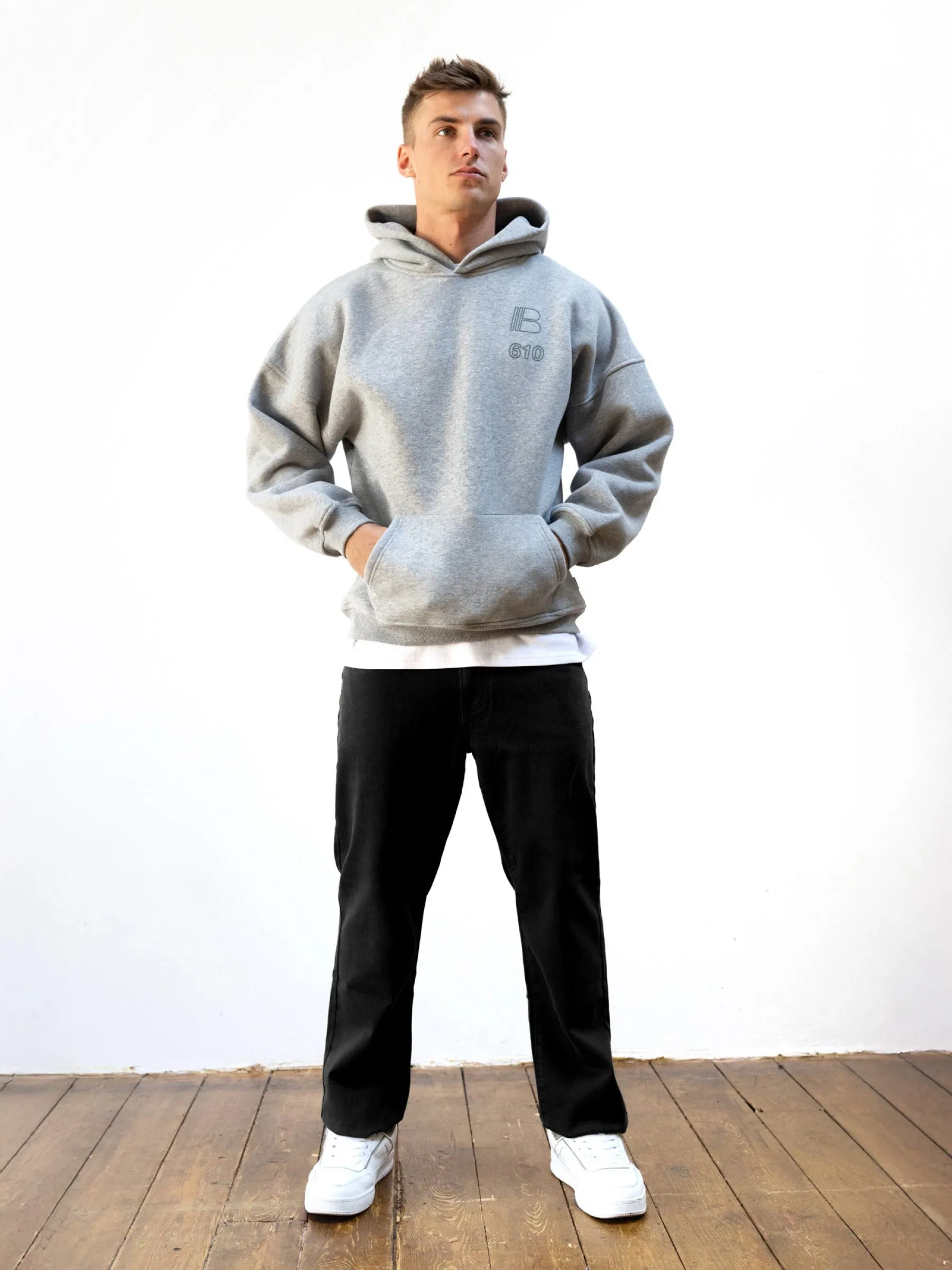 Apex City Relaxed Hoodie - Marl Grey sold by Blakely product image thumbnail 4