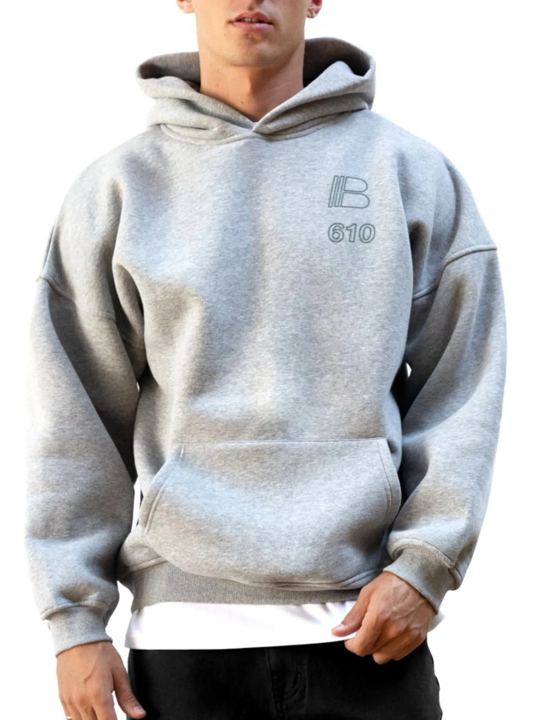 Apex City Relaxed Hoodie - Marl Grey sold by Blakely product image thumbnail 5