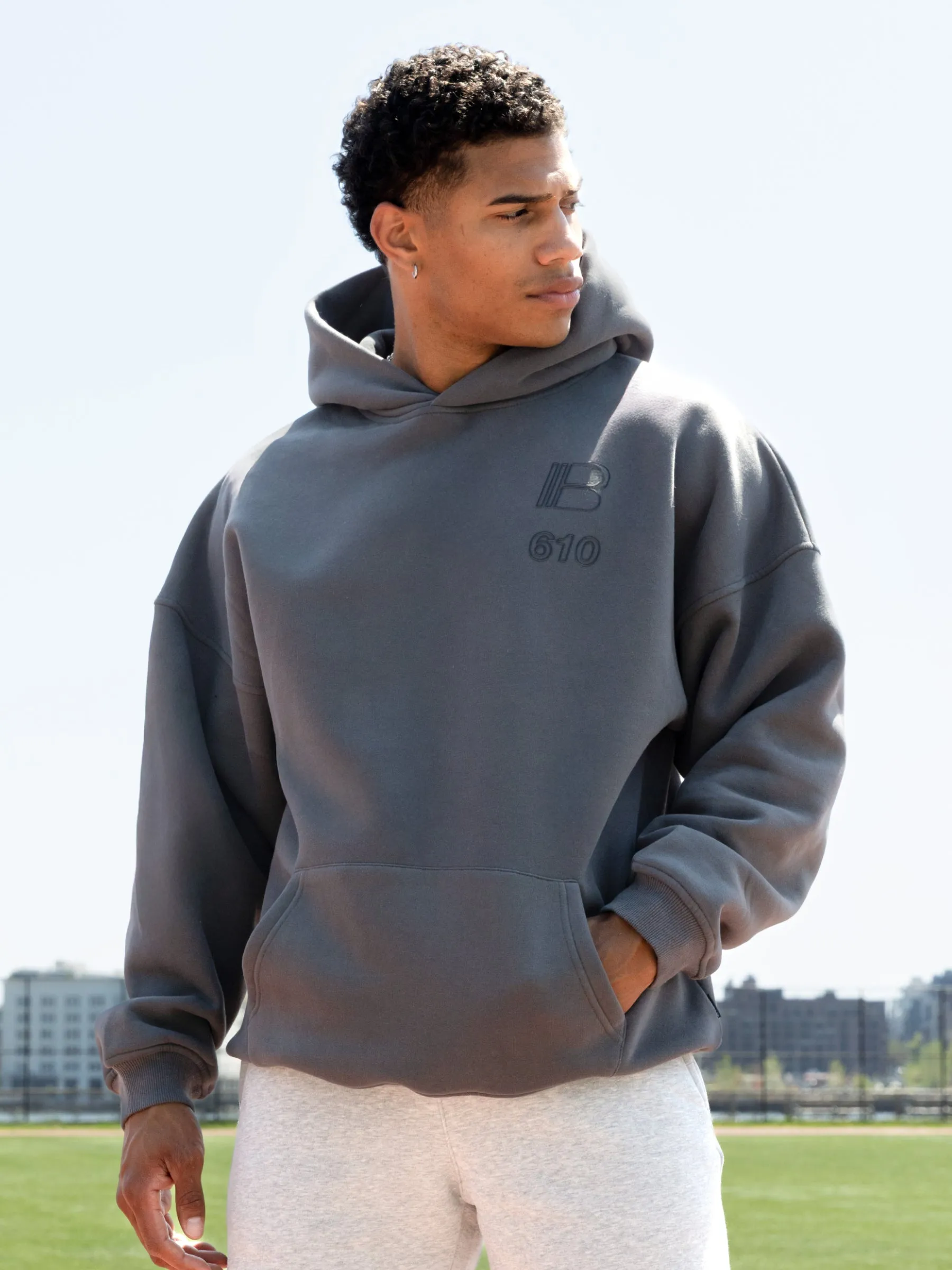 Apex City Relaxed Hoodie - Charcoal sold by Blakely product image thumbnail 4