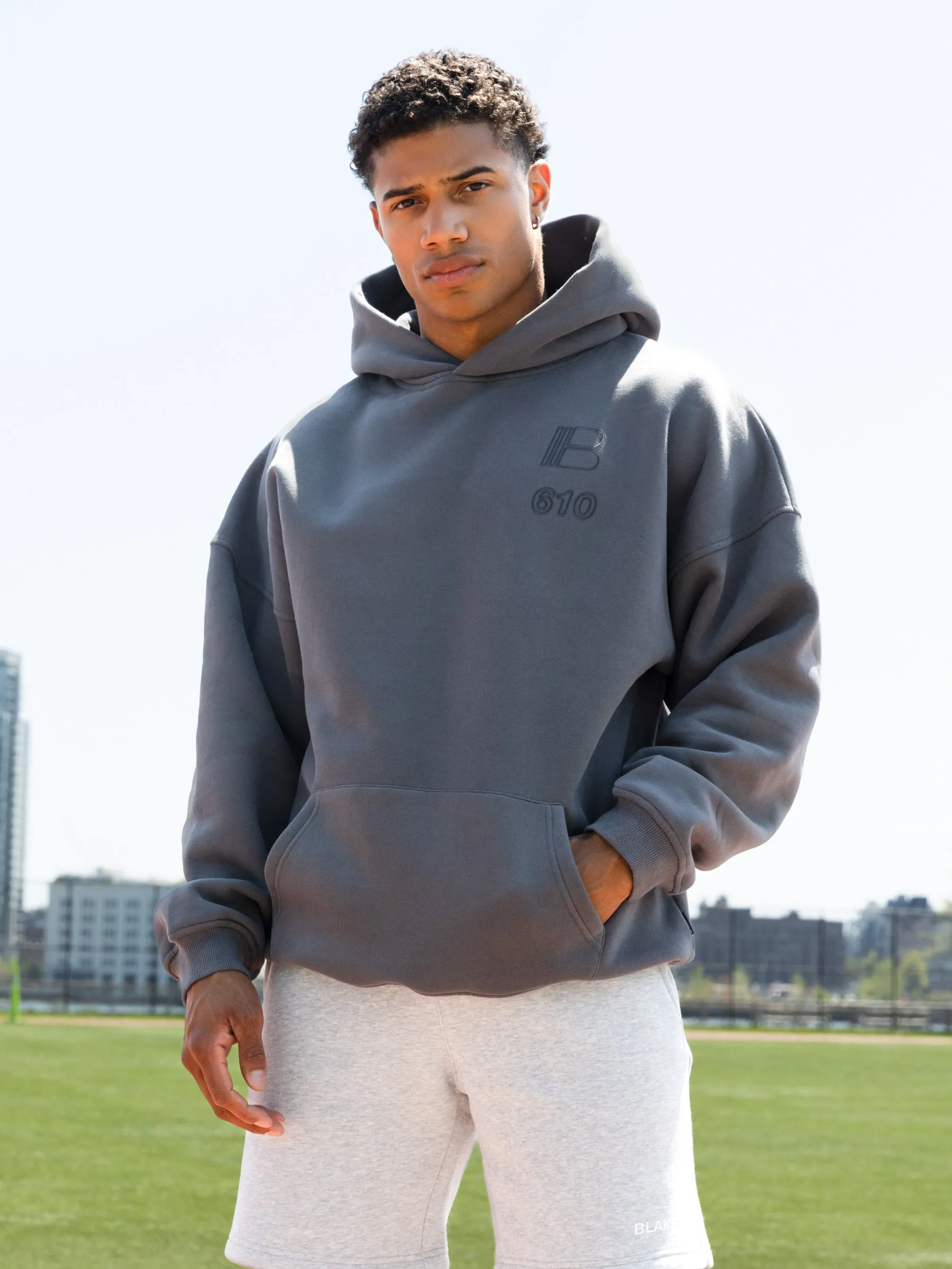 Apex City Relaxed Hoodie - Charcoal sold by Blakely product image thumbnail 2