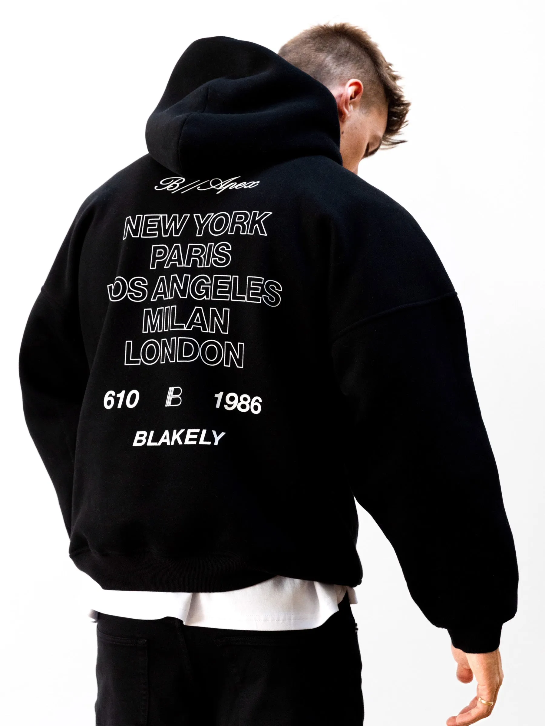 Apex City Relaxed Hoodie - Black sold by Blakely product image thumbnail 4