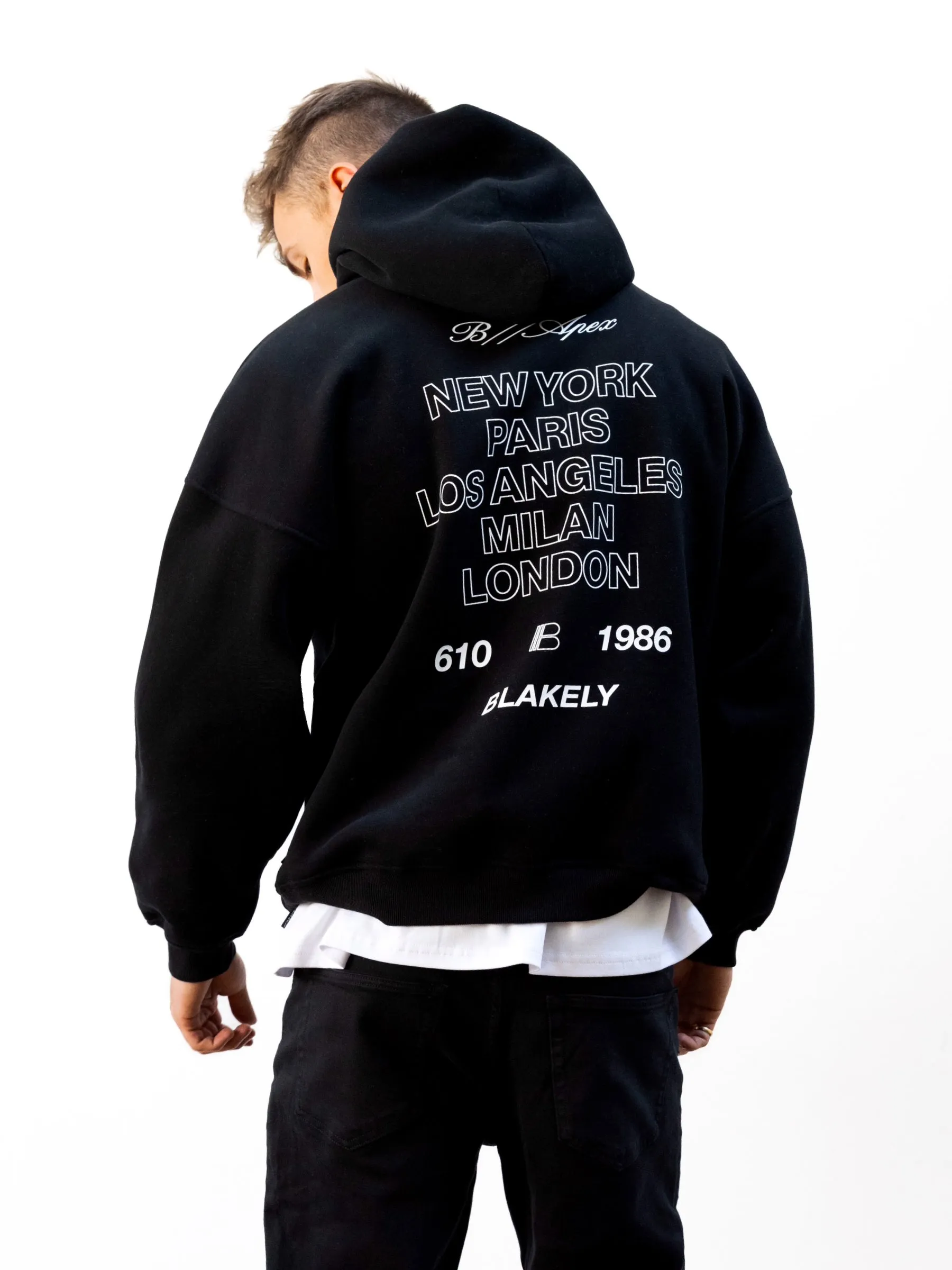 Apex City Relaxed Hoodie - Black sold by Blakely