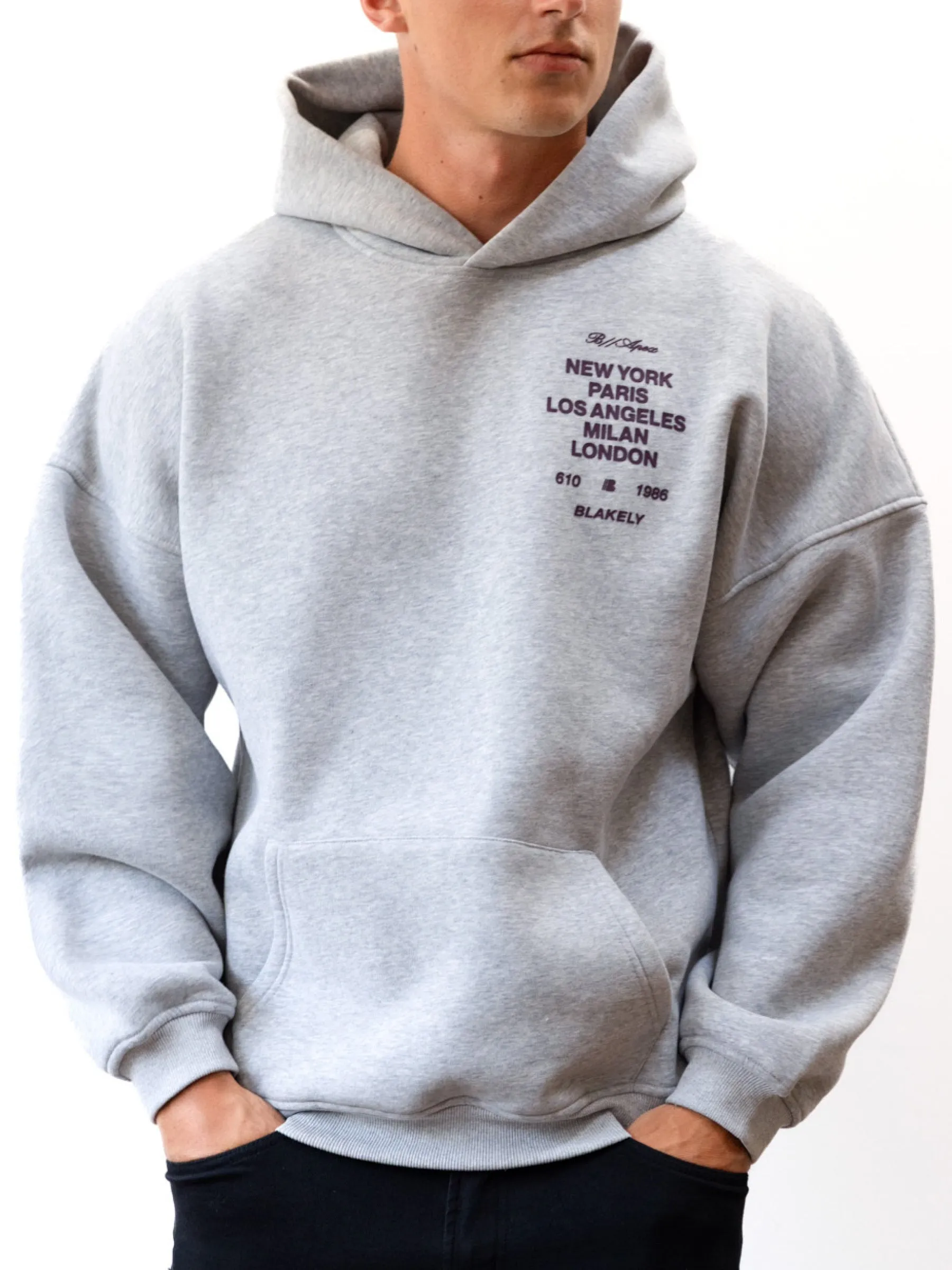 Apex 610 Relaxed Hoodie - Marl Grey sold by Blakely product image thumbnail 2
