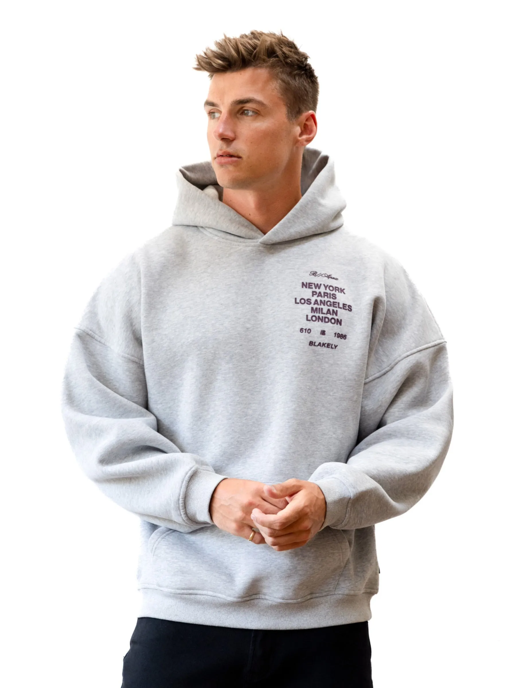 Apex 610 Relaxed Hoodie - Marl Grey sold by Blakely