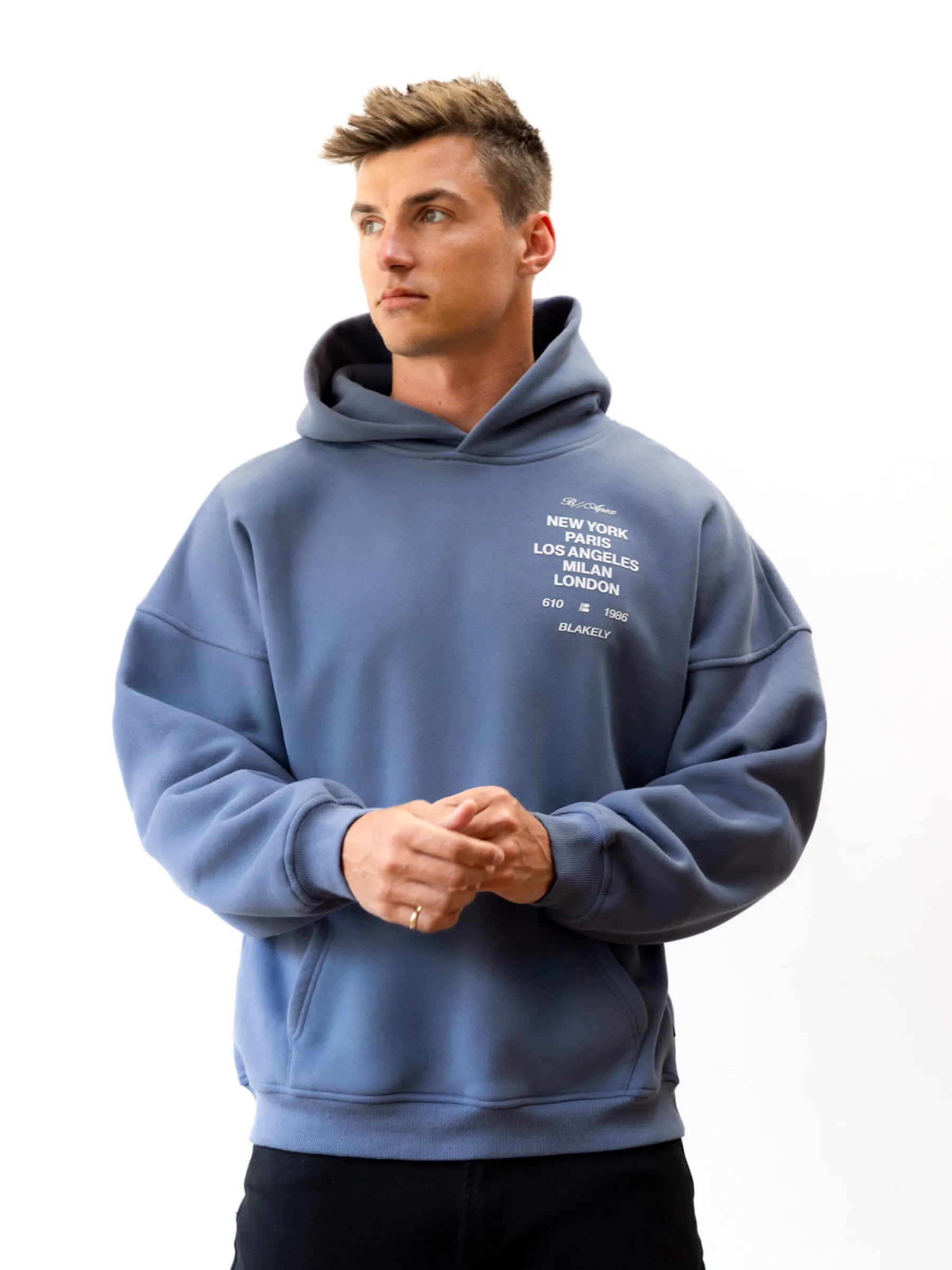 Apex 610 Relaxed Hoodie - Dusty Blue sold by Blakely