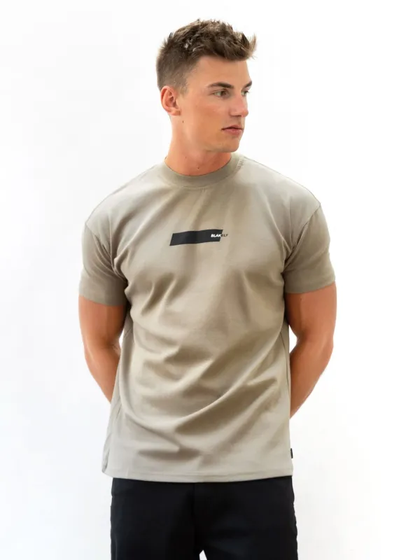Kobe Italic Relaxed T-Shirt - Washed Khaki sold by Blakely