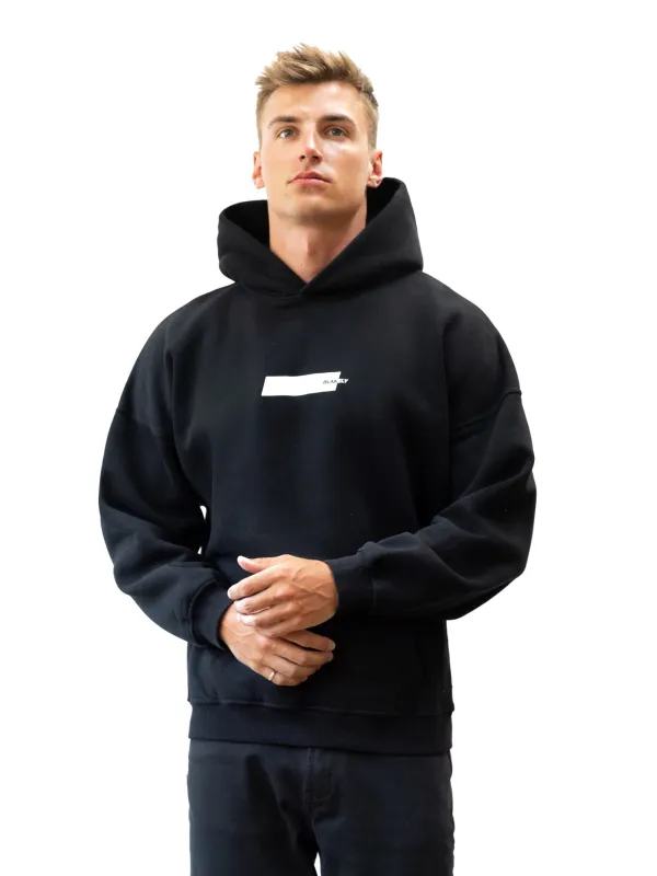 Kobe Italic Relaxed Hoodie - Black sold by Blakely