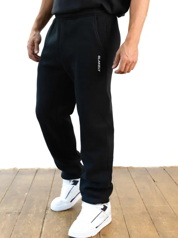 Italic Linear Relaxed Sweatpants - Black sold by Blakely