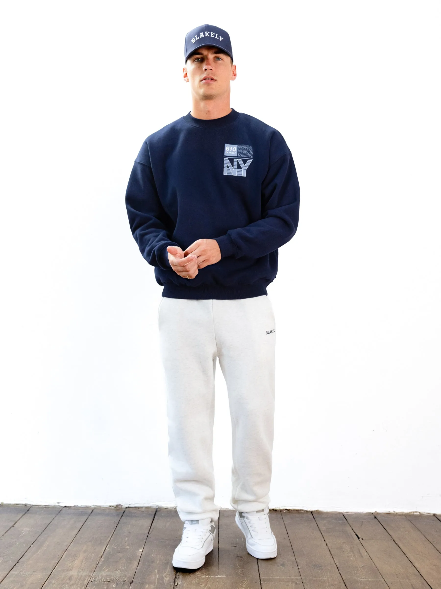Italic Relaxed Sweatpants - Marl White sold by Blakely product image thumbnail 2