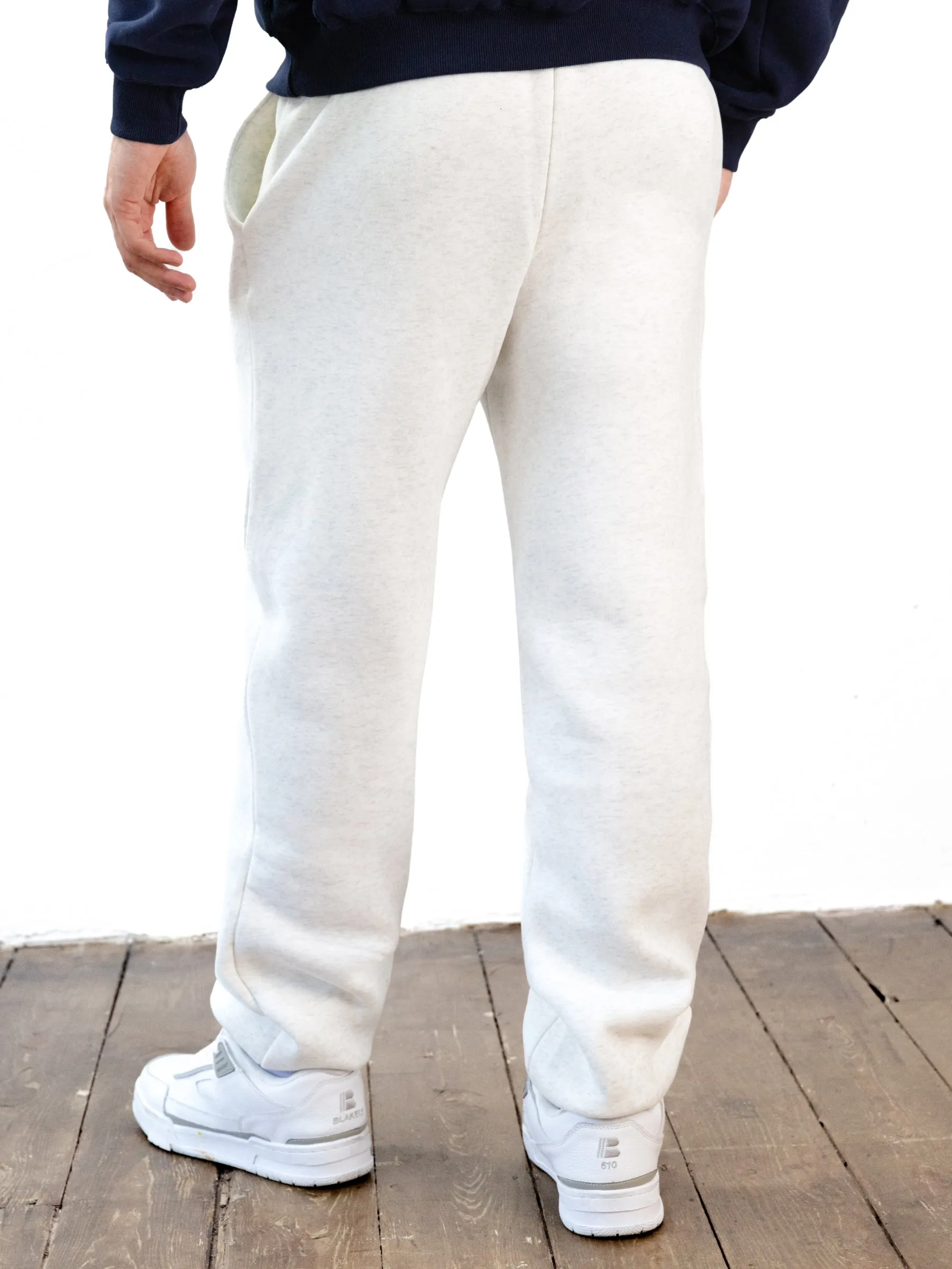 Italic Relaxed Sweatpants - Marl White sold by Blakely product image thumbnail 3