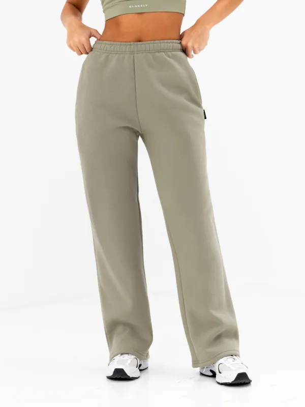 Isabel Wide Leg Sweatpants - Olive sold by Blakely