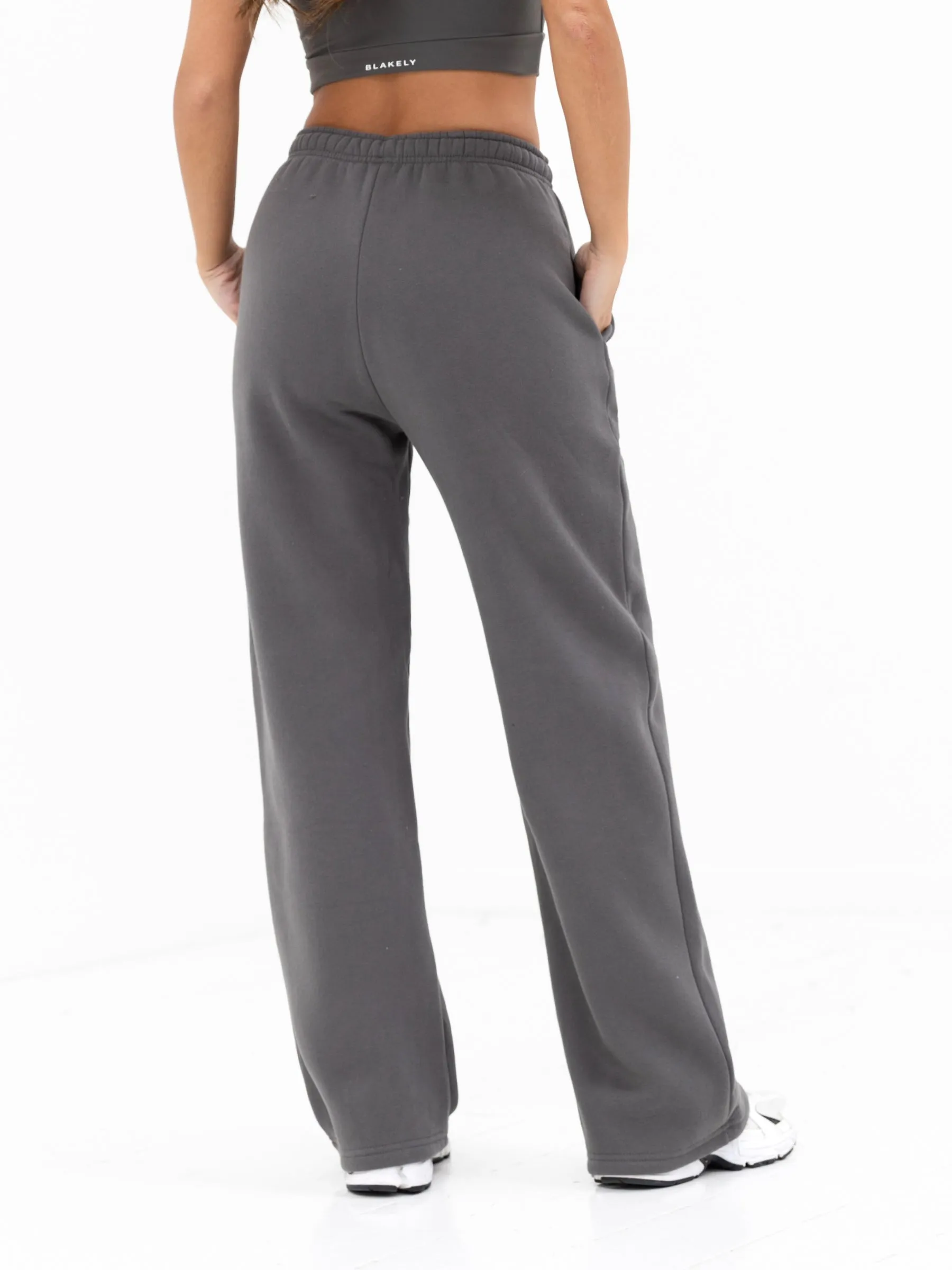 Isabel Wide Leg Sweatpants - Charcoal sold by Blakely product image thumbnail 2