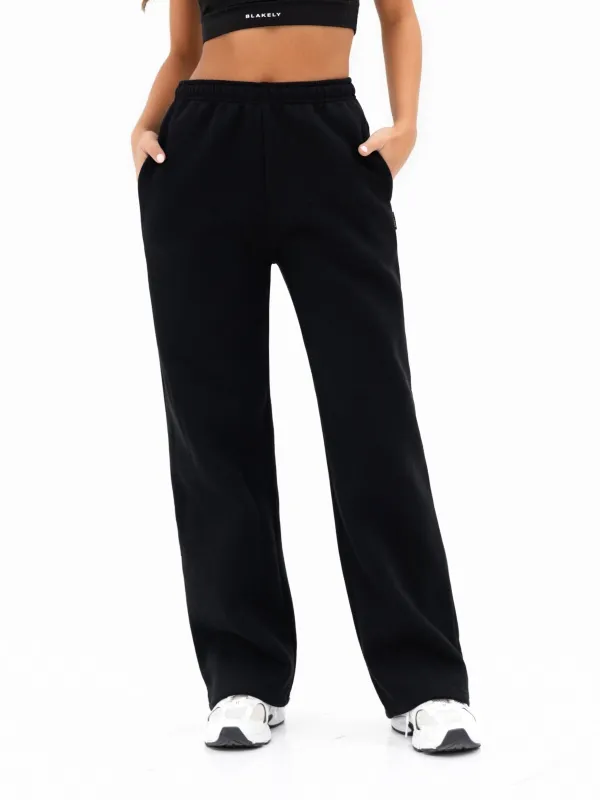Isabel Wide Leg Sweatpants - Black sold by Blakely