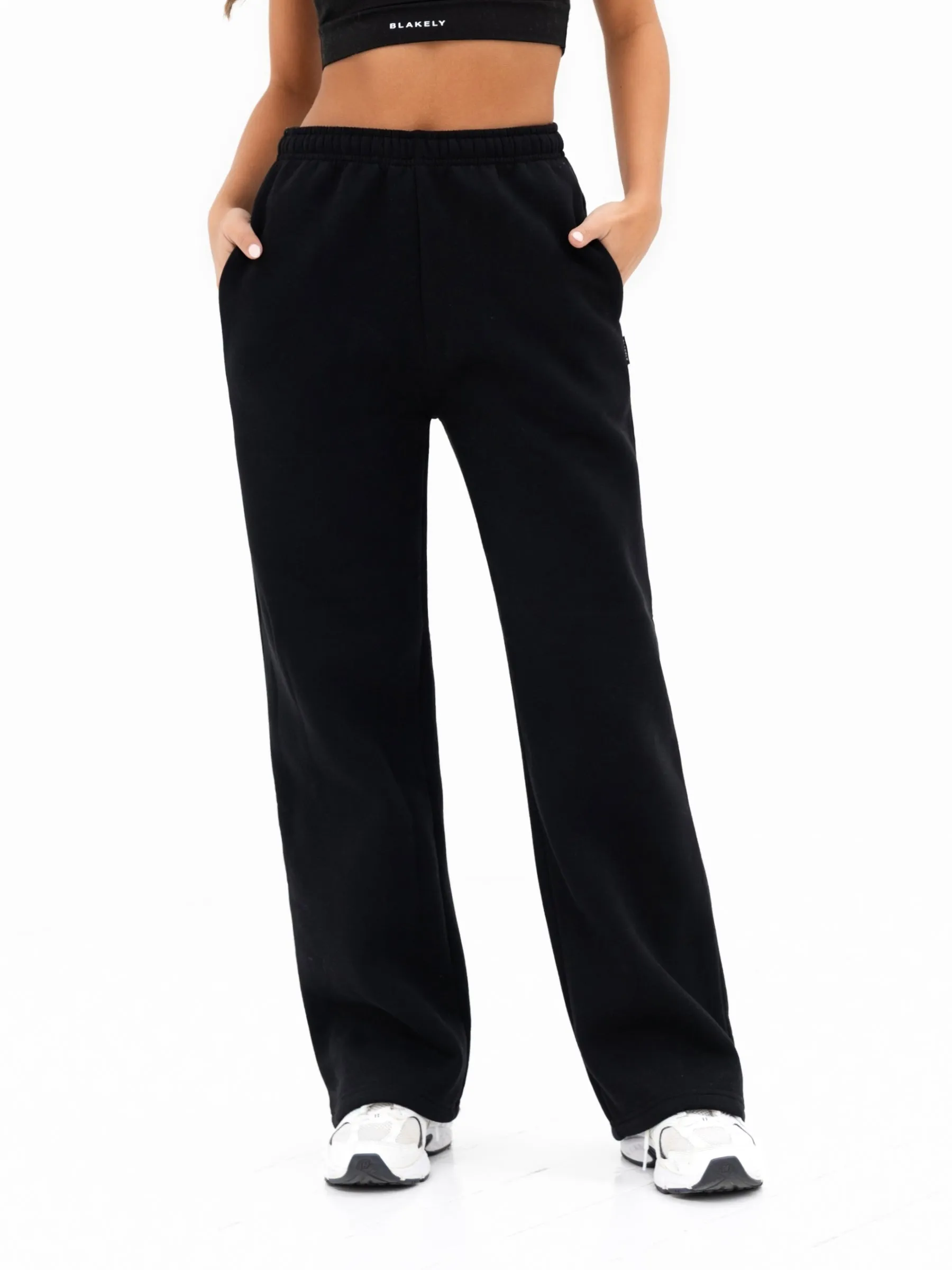 Isabel Wide Leg Sweatpants - Black sold by Blakely