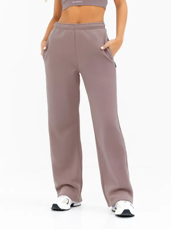 Isabel Wide Leg Sweatpants - Pink Taupe sold by Blakely