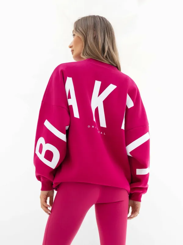 Isabel Oversized Jumper - Ultra Pink sold by Blakely
