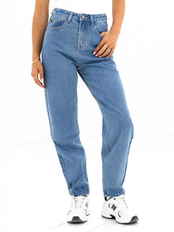 Blakely Mom Jeans - Mid Blue sold by Blakely
