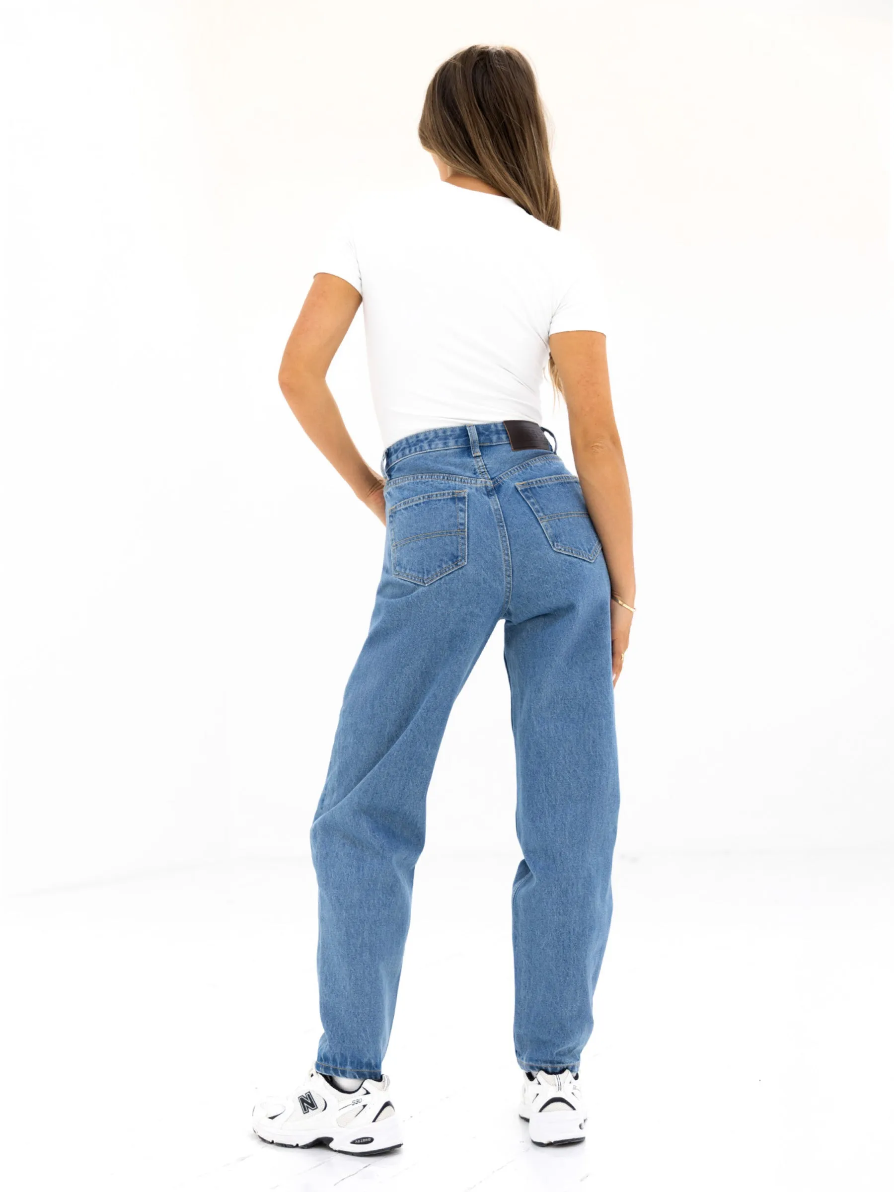 Blakely Mom Jeans - Mid Blue sold by Blakely product image thumbnail 4