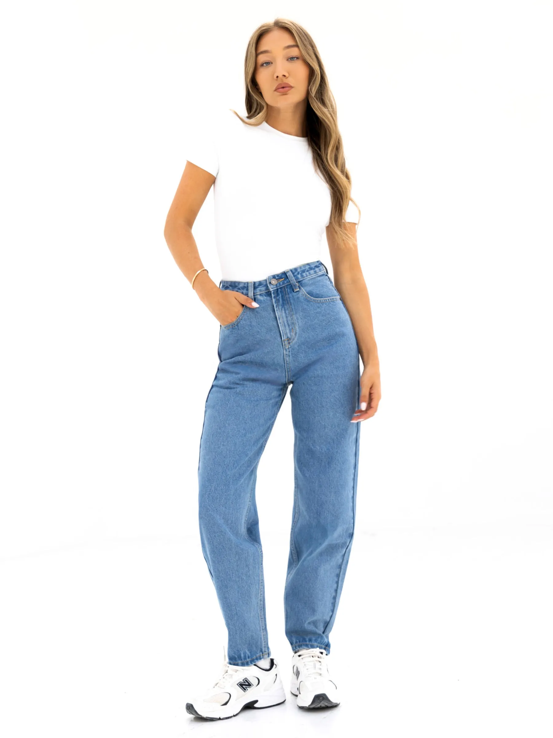 Blakely Mom Jeans - Mid Blue sold by Blakely product image thumbnail 3