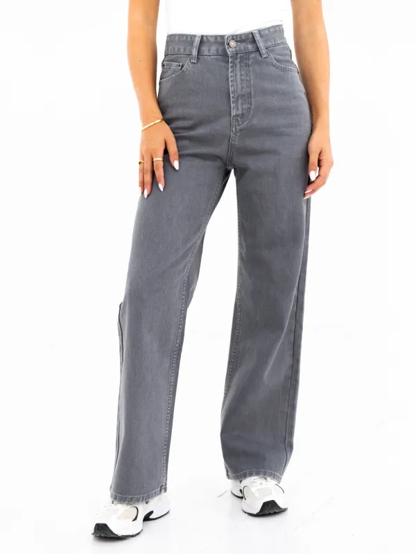 Blakely Wide Leg Jeans - Grey sold by Blakely