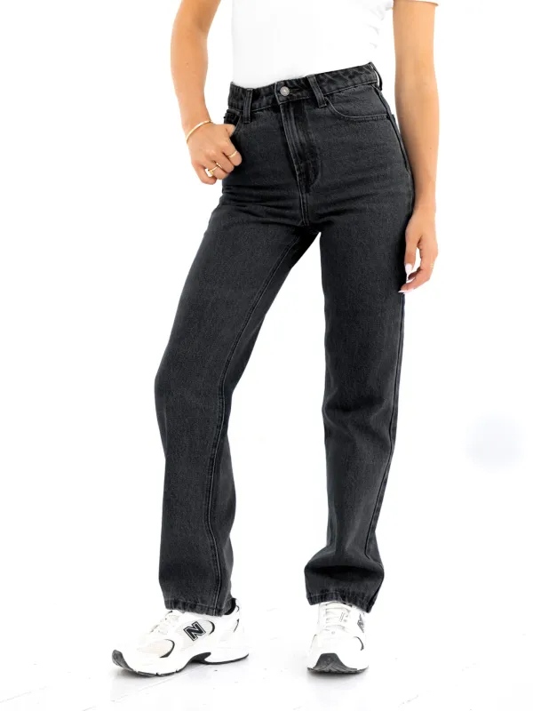 Blakely Straight Cut Jeans - Washed Black sold by Blakely