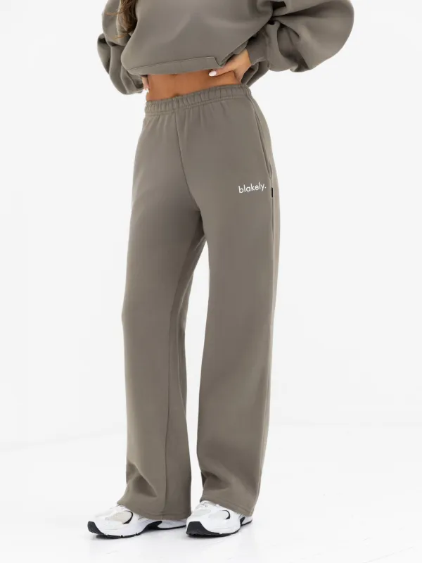 Lexi Wide Leg Sweatpants - Safari Green sold by Blakely