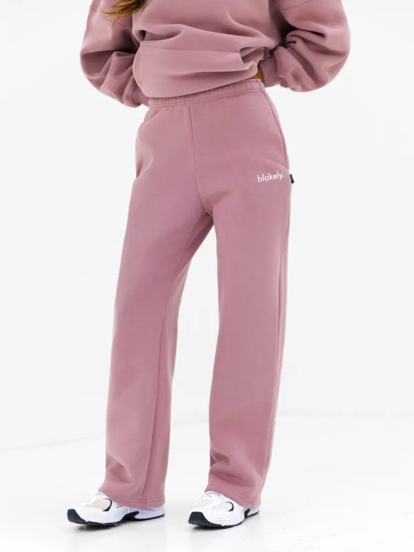 Lexi Wide Leg Sweatpants - Dusty Pink sold by Blakely