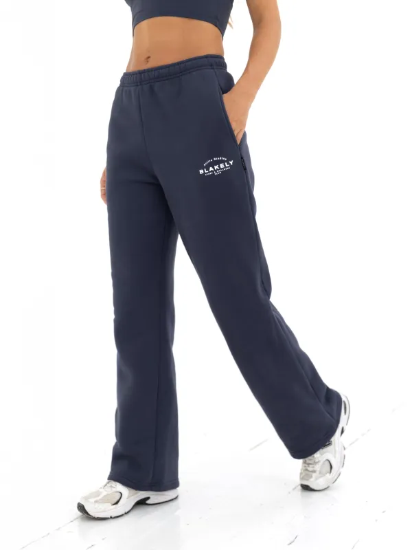 Active Studios Wide Leg Sweatpants - True Navy sold by Blakely