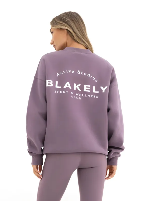 Active Studios Oversized Jumper - Grape sold by Blakely