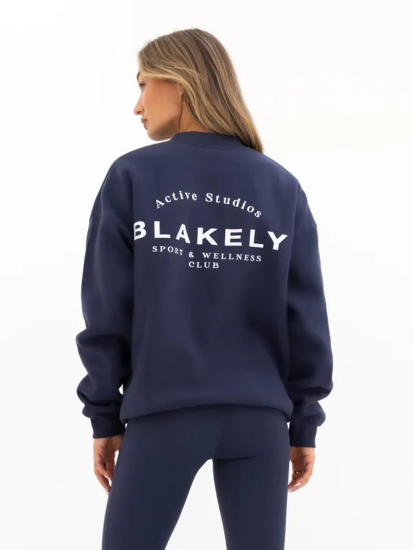 Active Studios Oversized Jumper - True Navy sold by Blakely