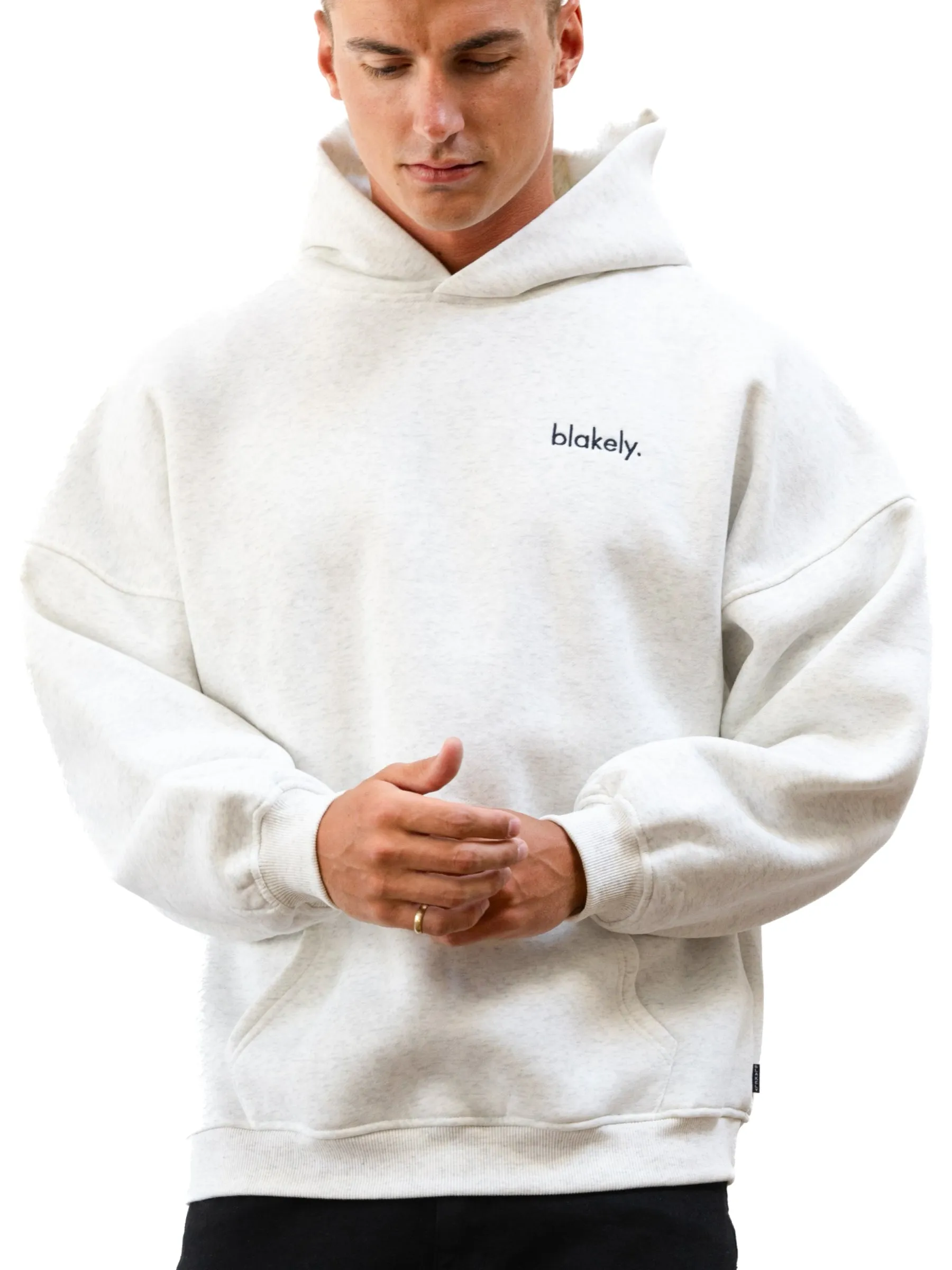 Sami Relaxed Hoodie - Marl White sold by Blakely product image thumbnail 5