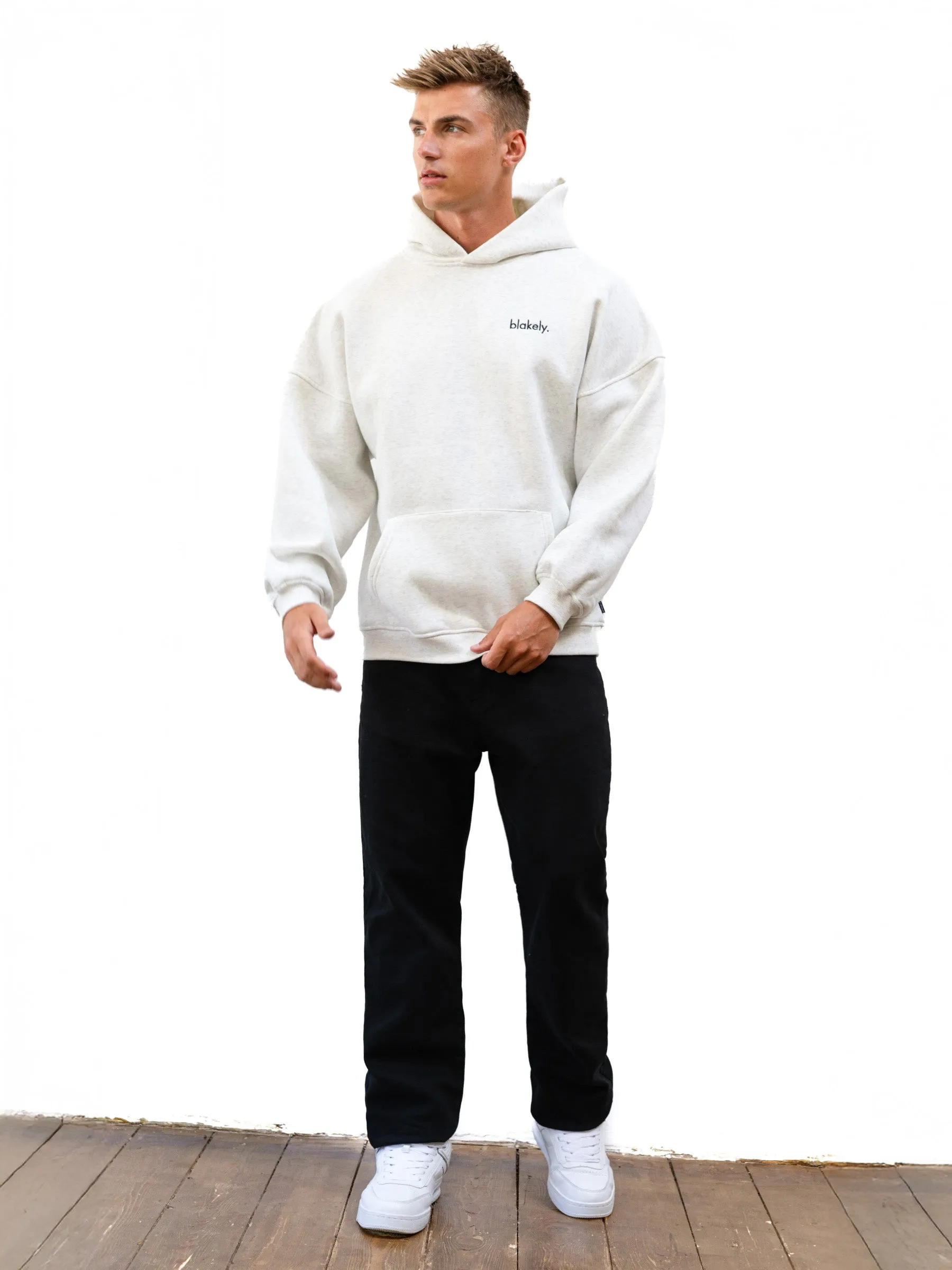 Sami Relaxed Hoodie - Marl White sold by Blakely product image thumbnail 3